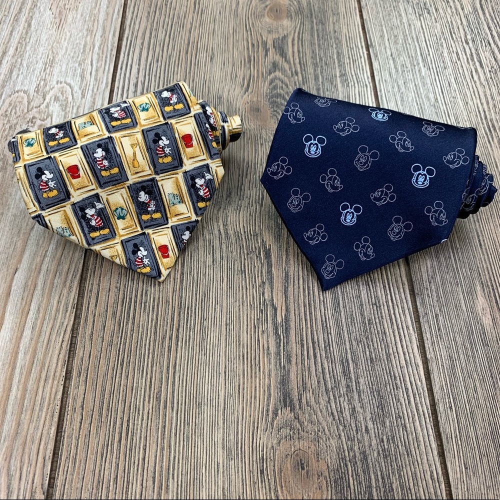 SOLD Lot of 2 Walt Disney World Mickey Mouse Ties